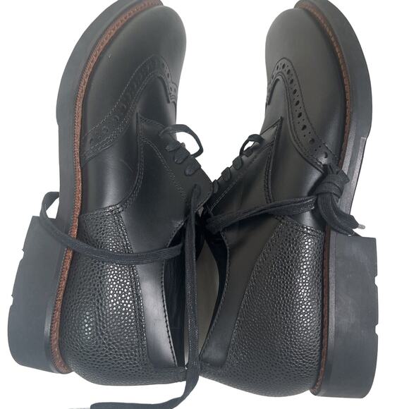 New Coach Black Wing Derby Dress Shoes Size 11 1/2 main image 6